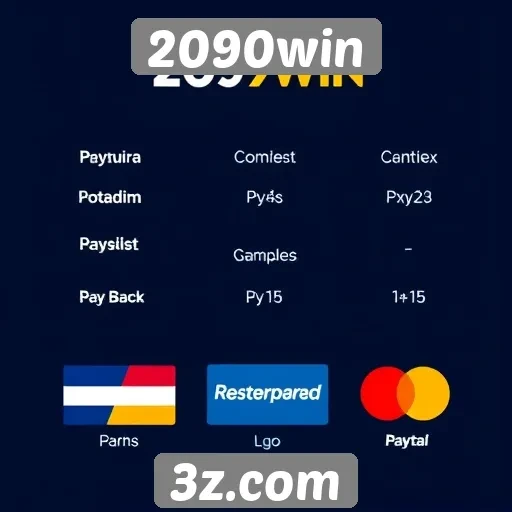 Métodos de pagamento disponíveis no 2090win